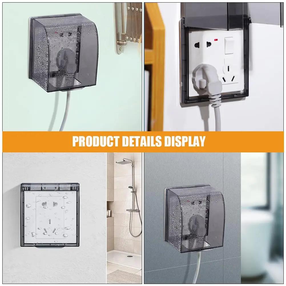 Self-adhesive 86 Type Wall Socket Waterproof Box Nail-free Glue Paste Doorbell Board Panel Cover Switch Button Cover