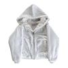 Men's Solid Color Zipper Plus Velvet Double-Sided Wear Sweatshirt Men's Sports Large Size Casual Sweatshirt Jacket