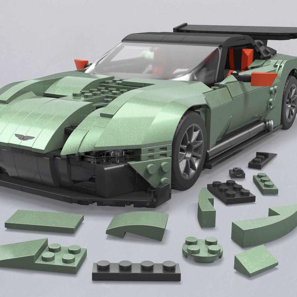 MEGA Hot Wheels Aston Martin Vulcan of Block Dodává se s 1 tlakově litým vozem starým rok a HMY97 [Sada bloků] [Počet kusů 986] [10 nahoru]