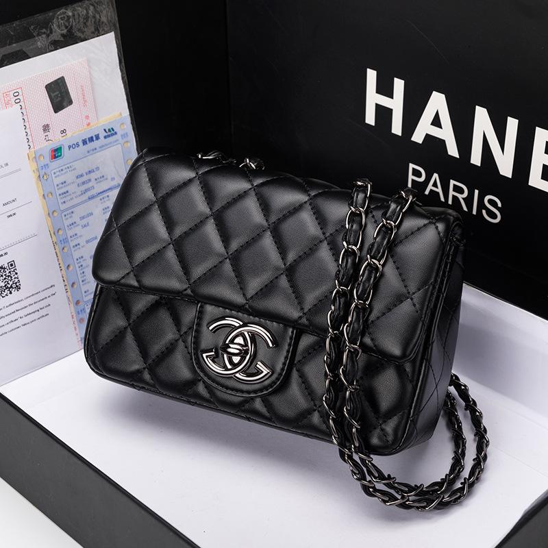 

Purchasing women s bags new fashionable and versatile high-end diamond chain bag leather shoulder messenger bag tide