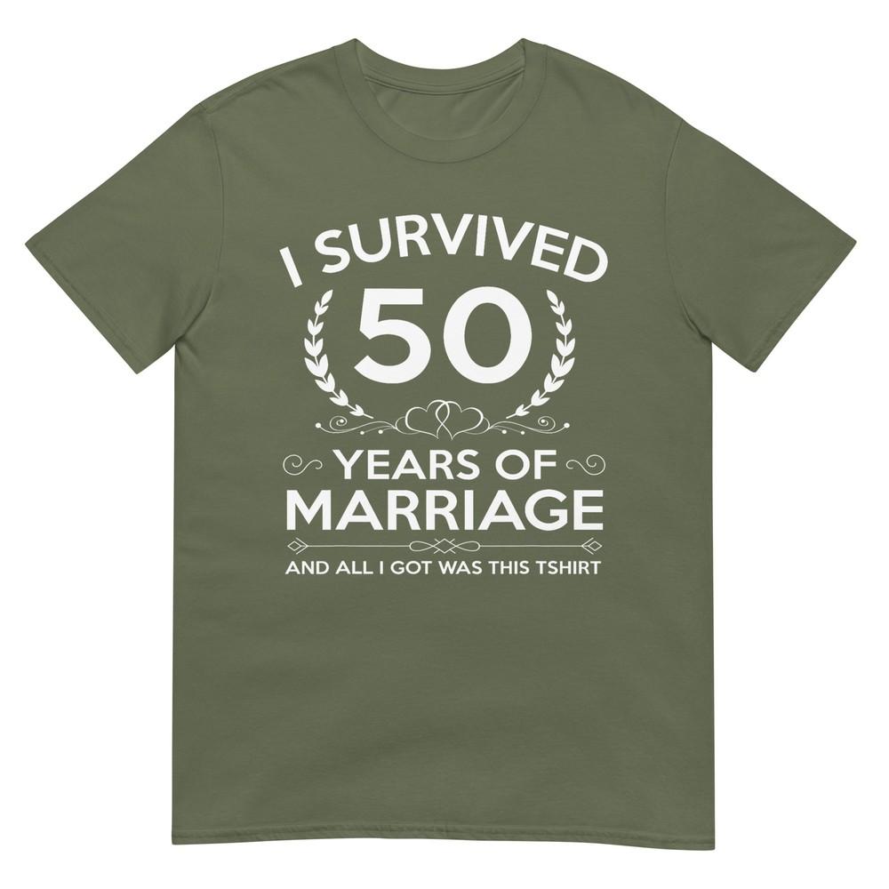 Regali Anniversario di Matrimonio 50 Anni Coppia Marito Moglie 50 Anni Maglietta