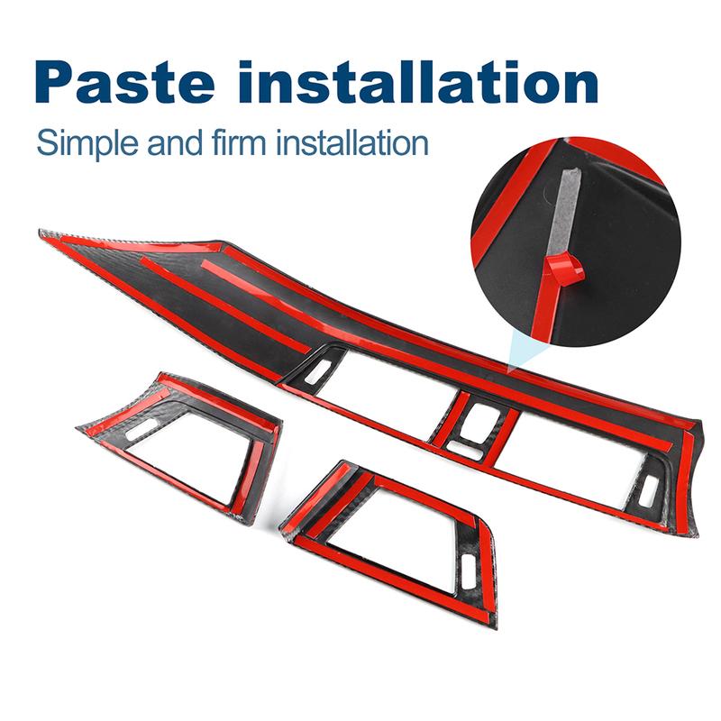 ABS Kohlefaser Auto Armaturenbrett Panel Abdeckung LHD für BMW 3 4 Serie F30 F31 F32 F33 F34 F36 2013-2018 Zierleiste Innenzubehör