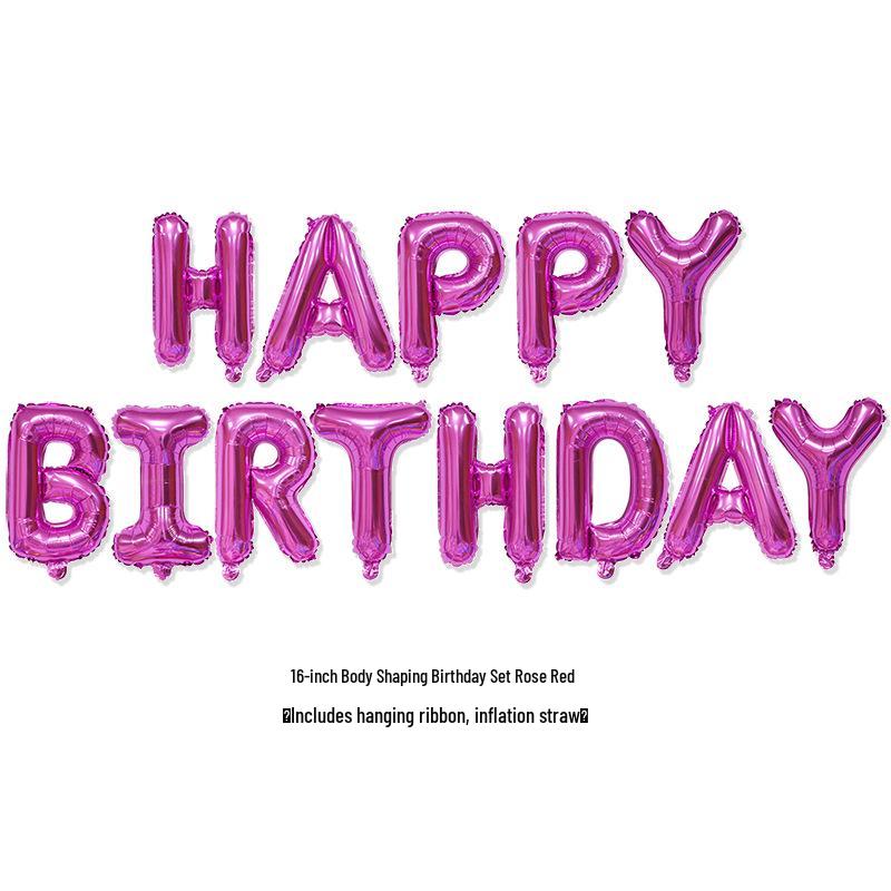 16-inch Colorful Letter Birthday Foil Balloons Set for Kids Party Decorations