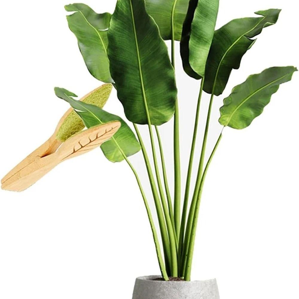 Wood Handle Leaf Cleaning Tongs Portable Plant Leaf Cleaning Tongs  Plant Accessories