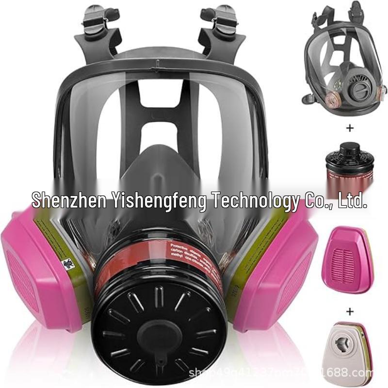 Maschera Respiratoria Integrale con Filtro 60923 per Vernici, Prodotti Chimici, Pesticidi e Polvere.
