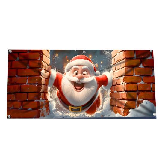 Christmas Background Cloth 480x210cm Large Holiday Party Backdrop for Wall Decor Easy Install Photo Booth Prop