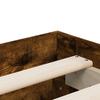 Bed Frame with Drawers Smoked Oak 160 x 200 cm Wood Based Material