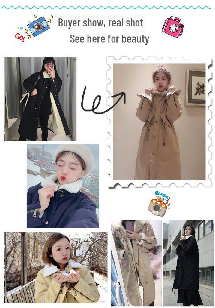 Women's Plus Size Long Velvet Padded Parka - Thick, Warm, Plush Winter Windbreaker