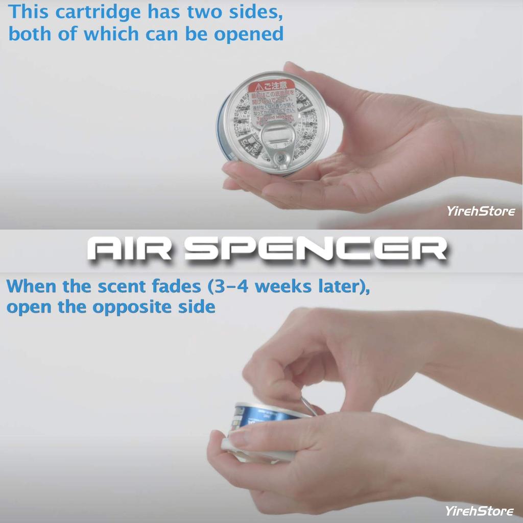 Eikousha Автомобильный освежитель воздуха Air Spencer Картридж Сквош 40 г x 10 шт., Настольный тип, Аромат, 10, A9-10