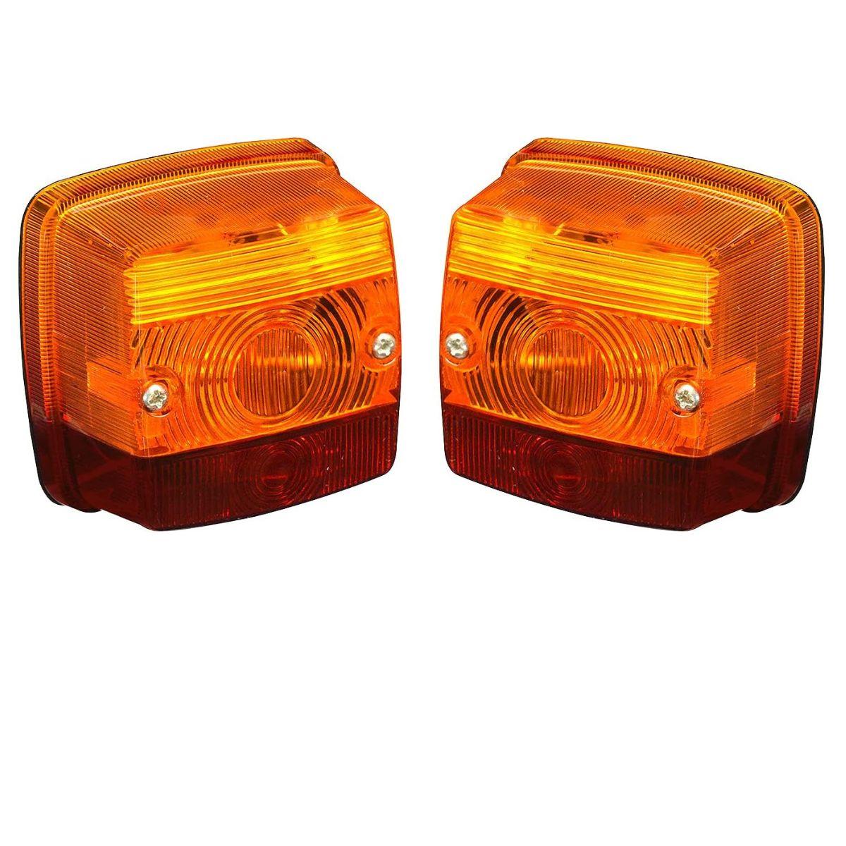 

Задний комбинированный фонарь трактора с функциями указателя поворота, стоп-сигнала и габаритного огня 12 В (Левый + Правый) Massey Ferguson, John Deere, Case IH красный/янтарь