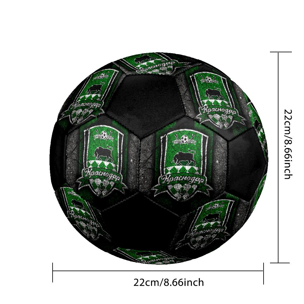 SIZE 5 FC Krasnodar Soccer Ball Colorful All Ages Machine Stitched PVC Competition Ready Durable High-Bounce