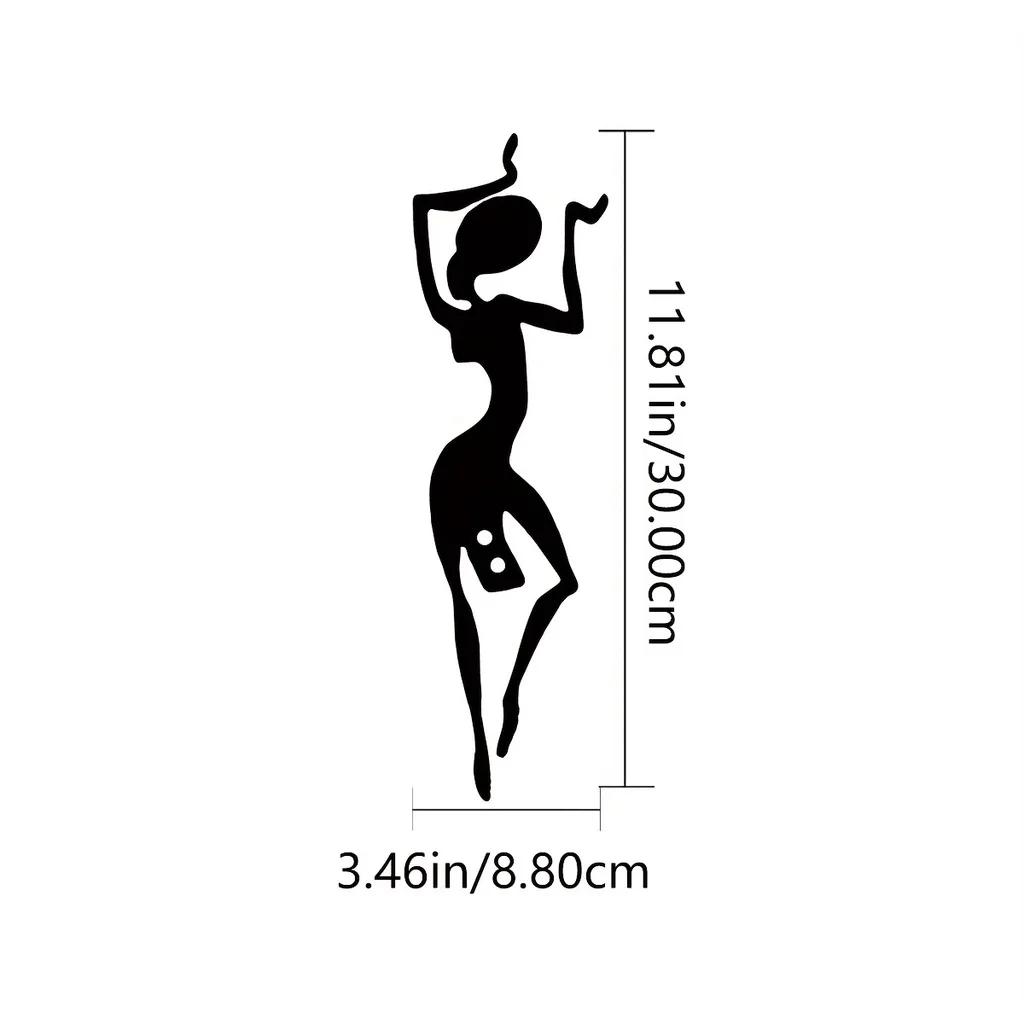 

1 шт. Настенный декор «Танцовщица» — стильное металлическое дополнение для интерьера, современного дома и украшения комнаты с металлическим настенным подвесом светло-серый
