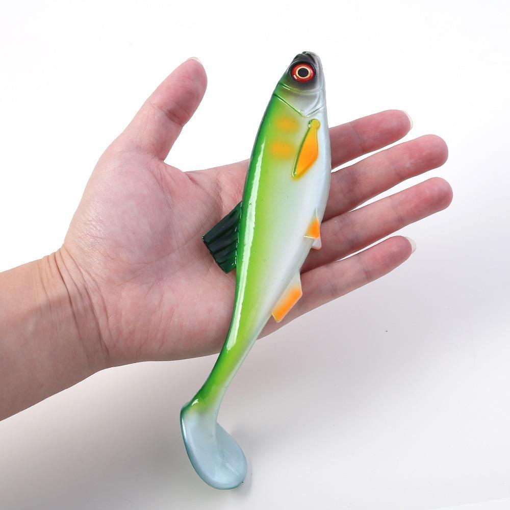 3D Eyes Artificial Swimbait T Tail Fishing Tackle Portable Simulated Fake Bait  Sea Fishing