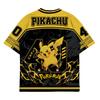 Potdemiel Electric-type Pikachu Oversized Jersey Adult Kids Athleisure T-Shirt Family Summer Quick-dry Soft Lightweight Comfy