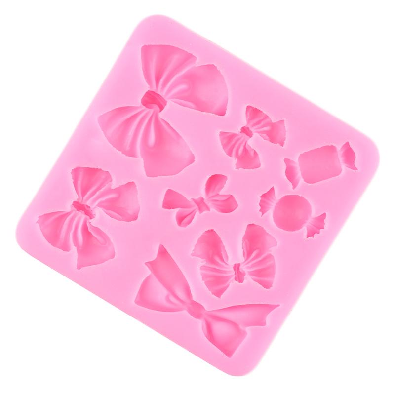 Schleife Silikonform Schleifen Fondant Formen DIY Kuchen Dekorieren Werkzeuge Cupcake Topper Candy Resin Tonform Schokolade Gumpaste Formen
