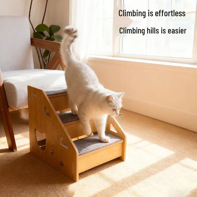 Sturdy Cat Climbing Ladder: Anti-Slip, Durable Scratching Board with Stable Slope to Protect Joints
