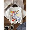 Italian Pasta Heart Print Kids TShirt Cotton Casual Girls Short Sleeve Shirts Summer Sports Fashion Tops Childrens Clothes Tee