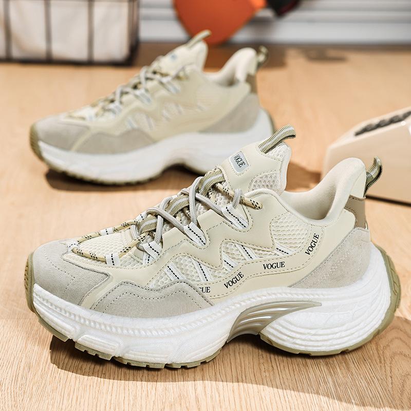 Korean style stepping on shit sports shoes versatile dad trendy shoes fashionable retro men's commuting height increase casual shoes