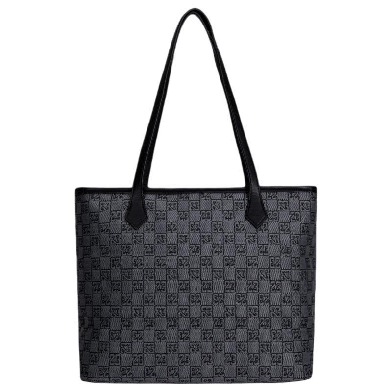 Jordan Polyester Tote Bag Shopping Bag Shoulder Bag Handbag Regular Unisex Black & Gray Jordan JD2423018AD-002