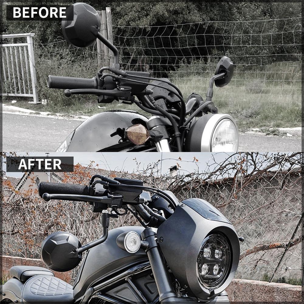 Down Adaptor Bracket Expansion Stand For Honda Rebel CMX 250 300 500 2017-2026 Handlebar Rear View Side Mirror Flipped Bracket