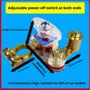 Double Rotating Universal Car Battery Disconnect Switch 12V 24V, Heavy Duty Anti-Leak Battery Master Kill Switch For Car Boat RV