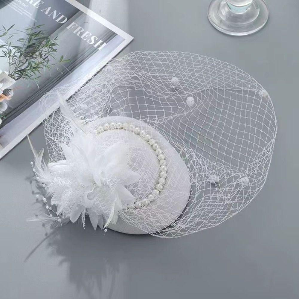 Fascinator Elegant Retro Birdcage Veil Hat Black Veil Top Hair Accessories Bridal Face Veils