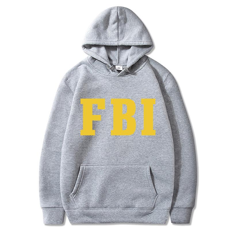 Hoodie Sleeved Long Hoodies Men Fbi Printing Men Womens Hoodies Tracksuits Jogger Pants Thick Warm Clothes Men Hoodie
