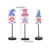 3pcs Independence Day Gnome Doll Sculpture Stylish Decoration for Celebration Facelesses Doll Statue Wood Party Ornament