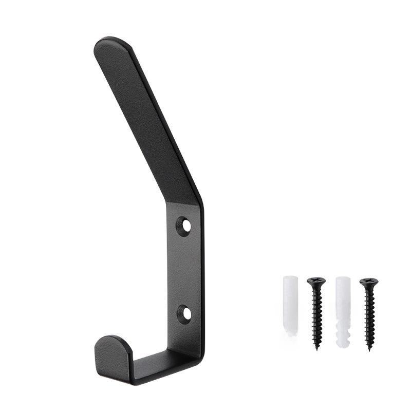 "Black Coat Hook Wall Hanging, Iron Bracket, Cross-Border Hardware for Room Door Storage"