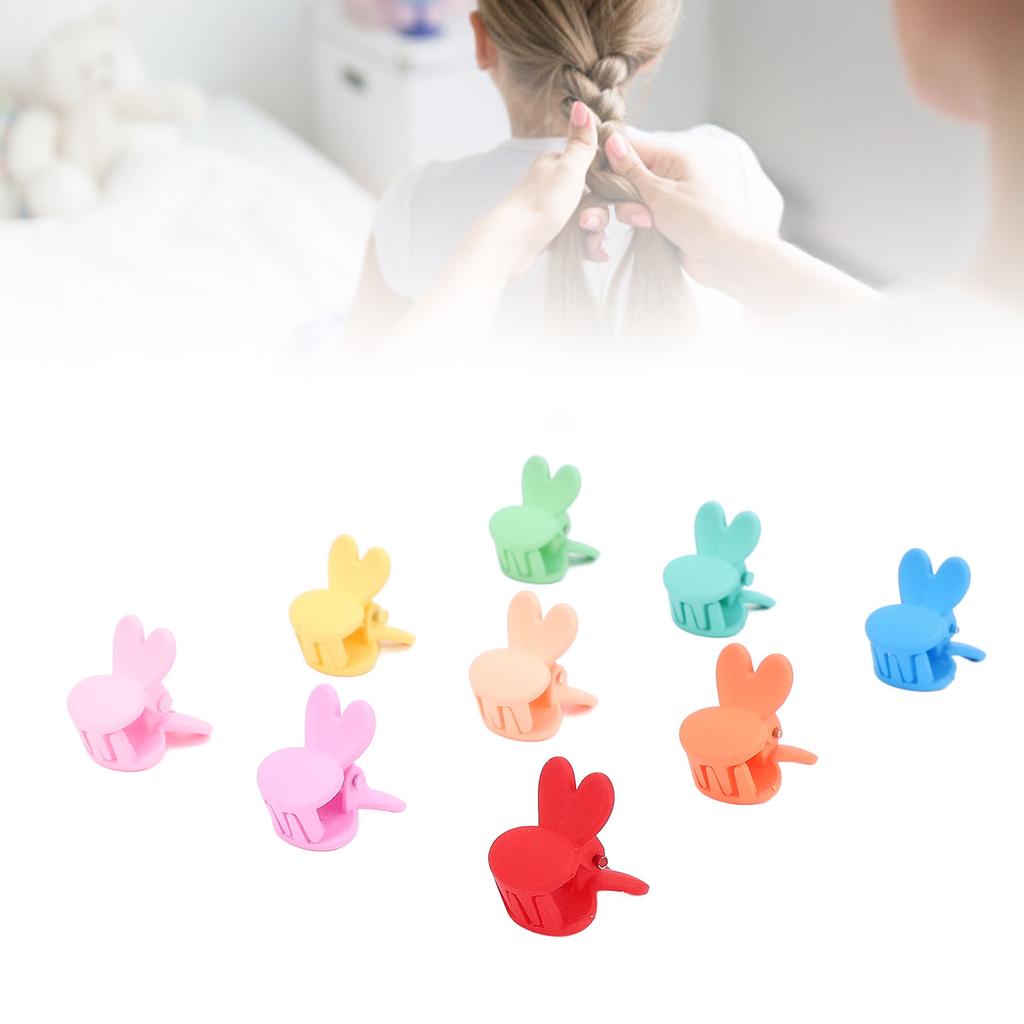 100pcs Cute Mini Bunny Hair Clip Hair Decoration Colorful Strong Hold Cute Rabbit Hair Accessories F