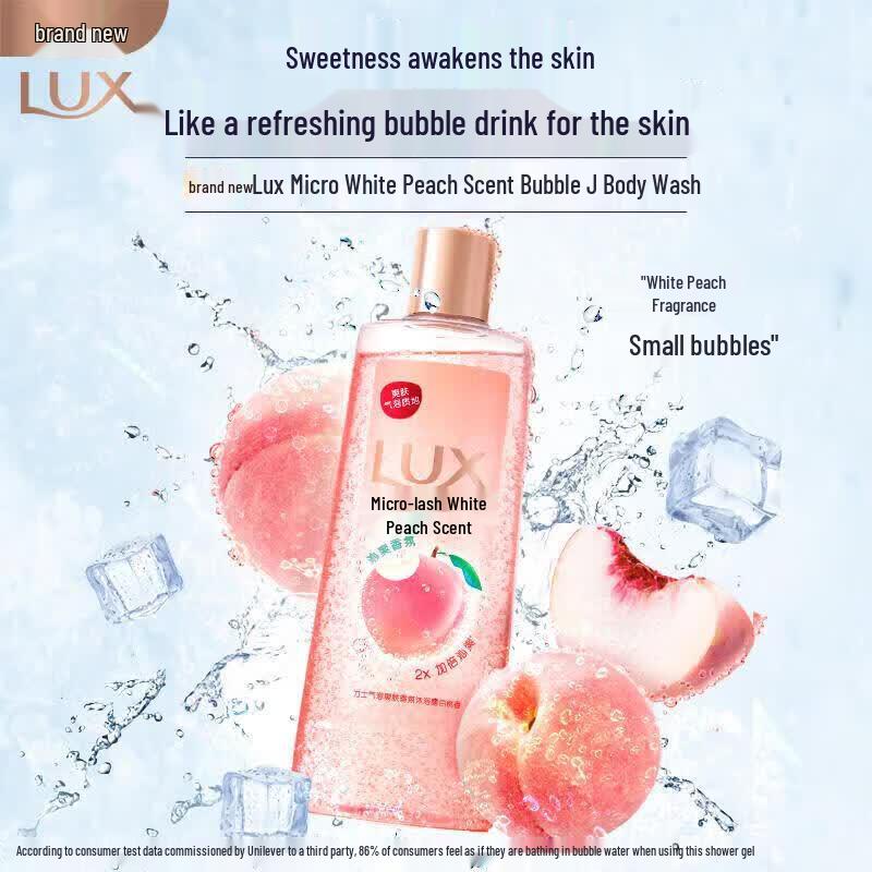 Lux White Peach Scented Bubble Shower Gel