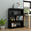 Day and Night - Day and Night Black Pine Wood Space Divider Shelf 100x30x103 Cm