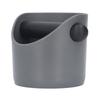 Coffee Knock Box Plastic Rubber Grind Disposal Dump Bin with Bar for Coffee Bar Kitchen Grey