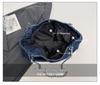 Denim Commuter Tote in Koreaanse Stijl: Retro Grote Capaciteit Okselketting Schoudertas