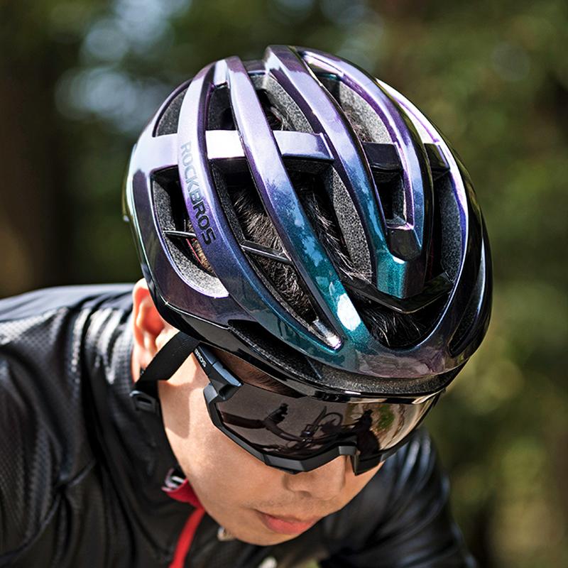 ROCKBROS Fahrradhelm Integral geformt Ultraleichthelm Atmungsaktiv Herren Damen Sicherheitskopfkappe MTB Rennrad Radsporthelm