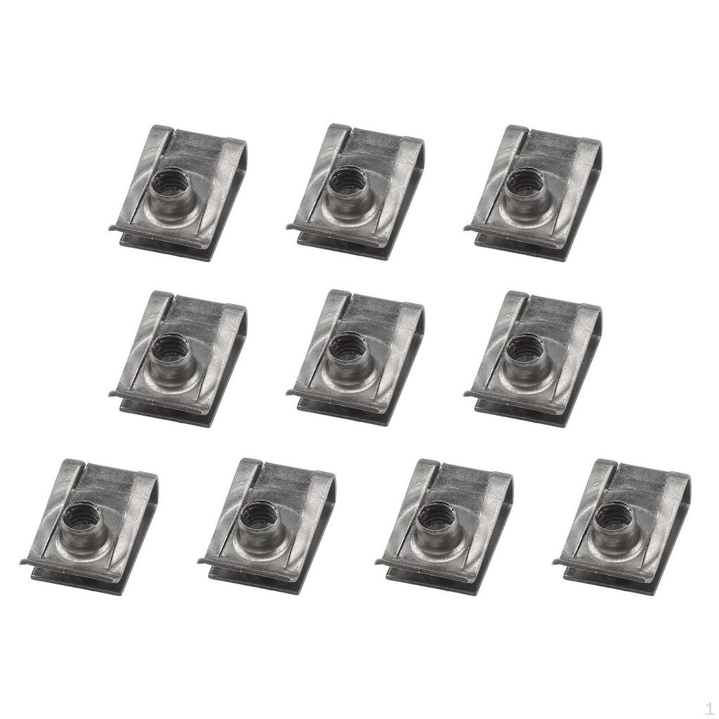 10x Rustproof U Shaped Nut Clips Stainless Steel Accessory Repair Universal Speed Fasteners