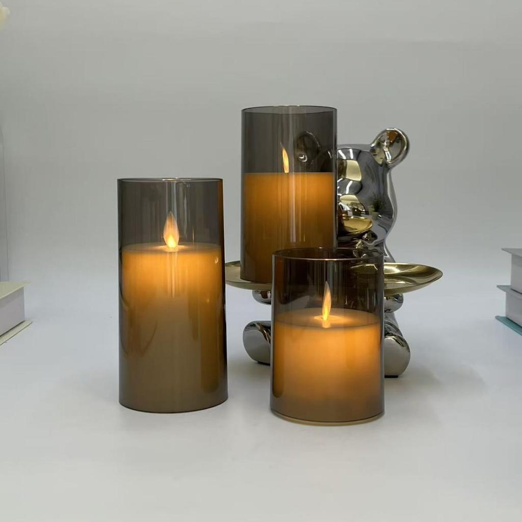 LED Acrylic Candle Light with Remote Control for Romantic Atmosphere and Birthday Party Decoration