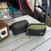 Lightweight Grid Fabric Storage Bag Zipper Closure Card Holder Bag  Outdoor Hiking