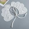 Elegant White Shirt Fake Collar for Women Shirt Detachable Collar Shawl Wrap False Collar Necklace Scarf Embroidery Short Shawl