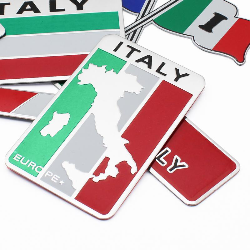 Emblemă Styling Auto 3D Aluminiu Logo Italia Autocolante Drapel Decor Accesorii Pentru Fiat 500 Abarth Punto Panda Bravo Tipo Ducato