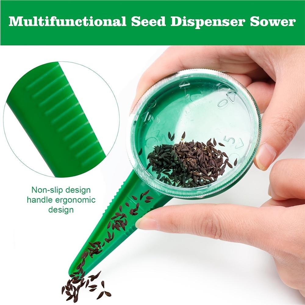Handheld Seed Planter Tool Suitable for Small Seeds. Portable Mini Garden Manual Planter with Adjustable Sowing Distributor