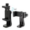 360° Rotating Phone Clip with Dual-Hole for Tripod and Selfie Stick: Supports Horizontal and Vertical Shooting with Triangular Stability