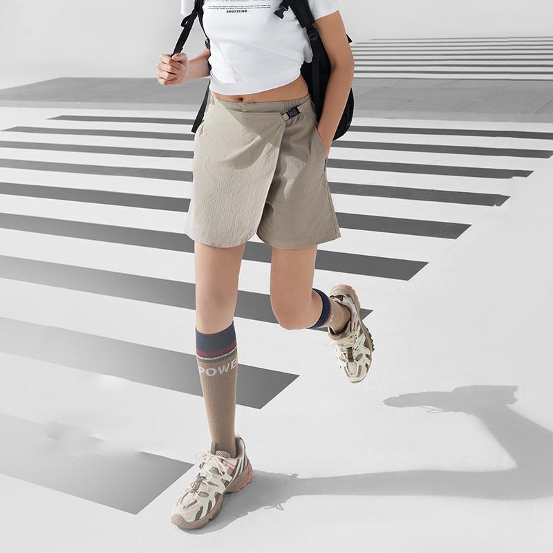 Li Ning CF Buchstaben Mid Waist Rock Bequemer Freizeitrock Damen Röcke Schwarz ASKU150-1