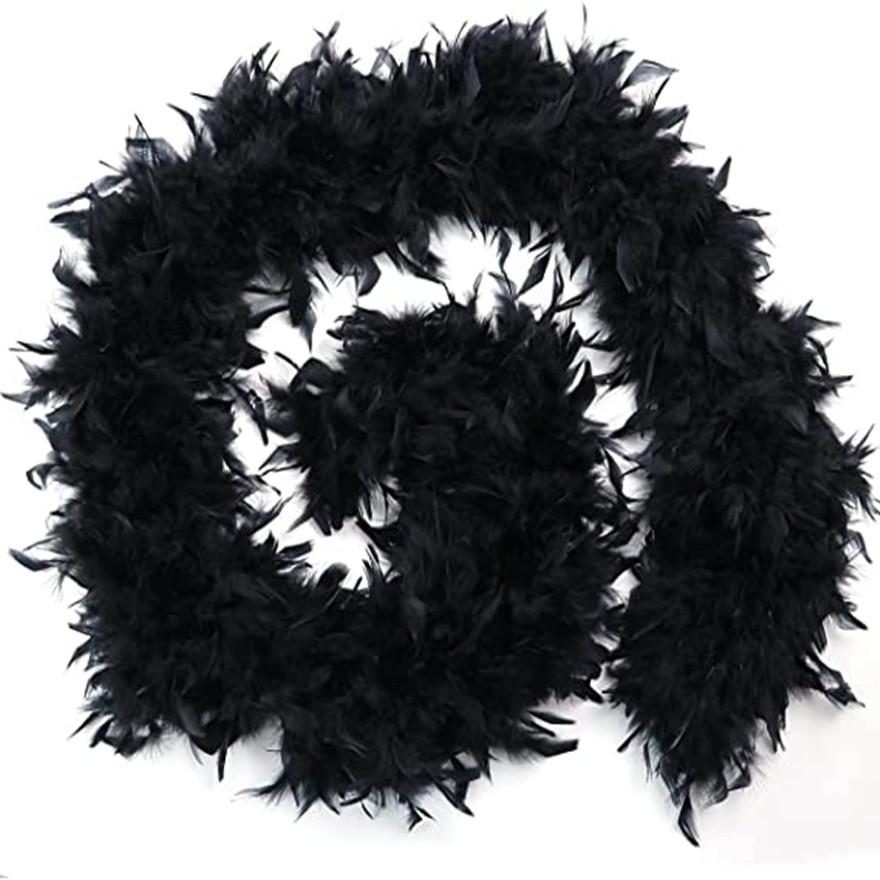 DIY Přírodní 90G Krůtí Pírka Boa Pro Řemesla Šála Oblečení Šití Svatba Dekorace Karneval Svatba Doplňky Nádherné 2M