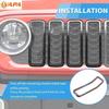 ABS Car Front Grille Ring Cover Bumper Mesh Trim Decoration for Jeep Wrangler JL Gladiator JT 2024 Up Exterior Accessories