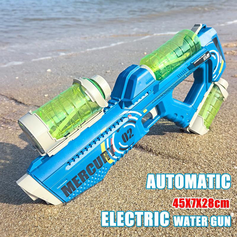 Fully Automatic Water Gun Continuous Water High Capacity Lighting and Sound Effects Outdoor Water Playing Toy for Kid Mercury M2