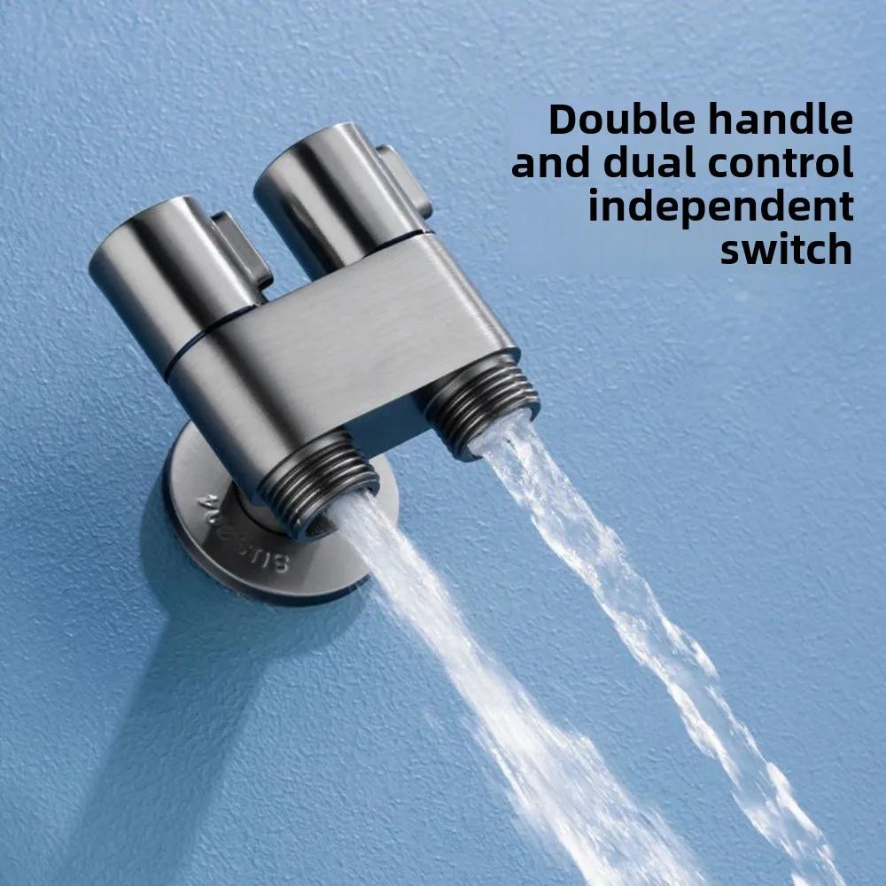 Toilet Bidet Hygienic Shower for Bathroom  Shower Head Double Outlet Angle Valve of Bathroom Accessories Bidet Toilet Seat
