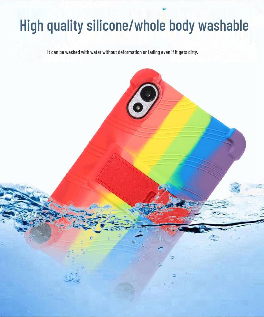 TechLife Pad Lite 8 İnç Sıvı Silikon Düşmeye Karşı Korumalı Standlı Kılıf