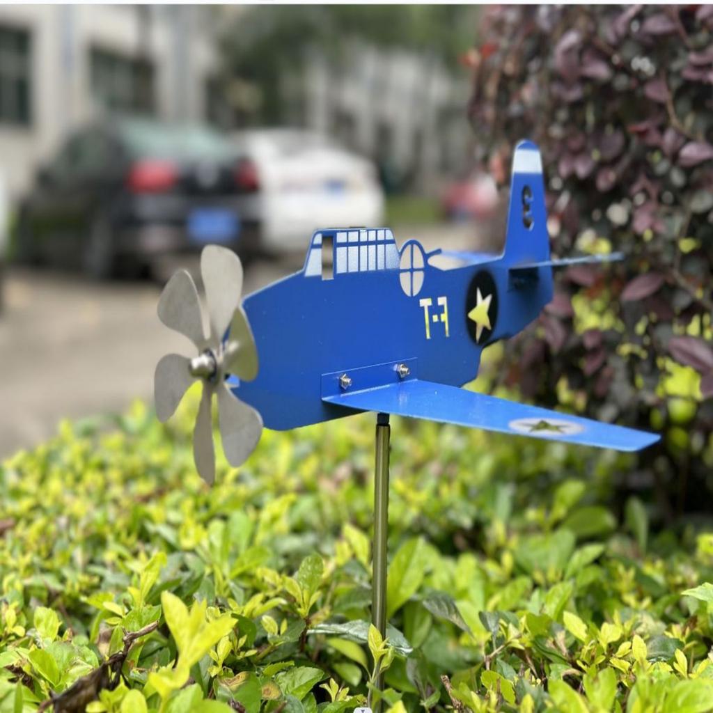 Outdoor Airplane Wind Direction Indicator Weathervane, Wind Spinner Windmill,for Yard Garden Patio Lawn Roof Garage, Gazebo, Barn Or Patio