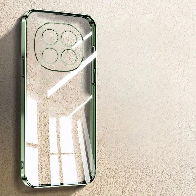 Klare Transparente Beschichtung Silikonhülle Für Xiaomi Redmi Note 14 Pro Plus 14C 4G 5G Quadratischer Rahmen Weiche Rückseite